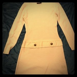 White sweater dress